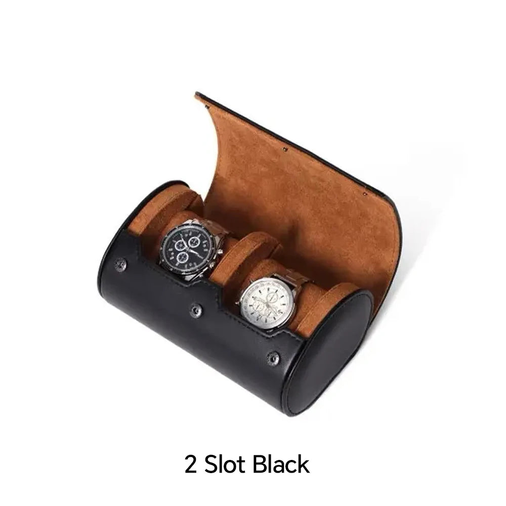 Watch Roll Travel Case Watch Box Organizer for Men with 1/2/3 Slots Watch Display Storage Portable Watch Rolls PU Leather Cases