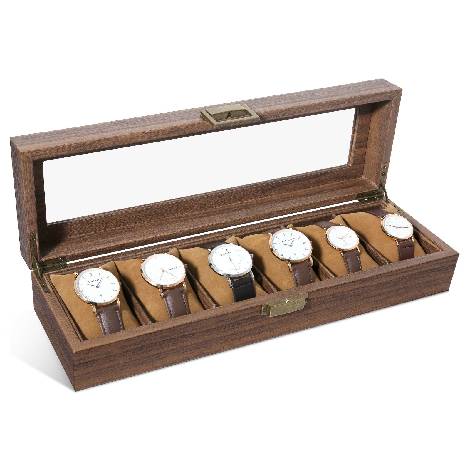 3-12 Grids Wooden Watch Box Jewellry Display Storage Organiser Case Gift for Men