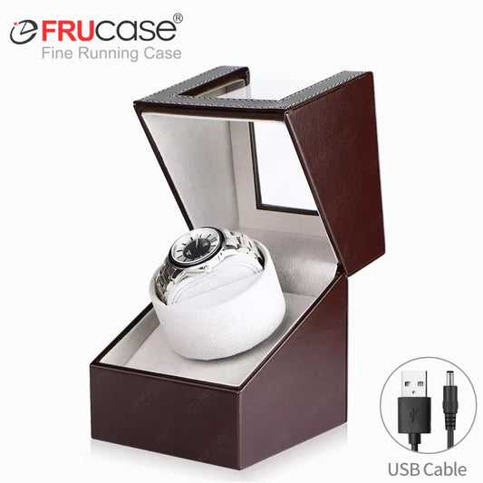 [2 Rotation Modes]  PU Watch Winder for Automatic Watches Watch Box 1-0 / 2-0