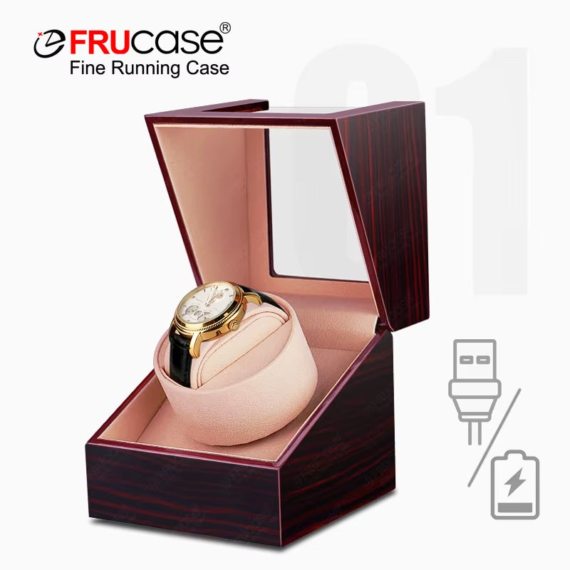 Wooden Watch Winder for Automatic Watches Watch Box Automatic Winder Use USB Cable / with Battery Option