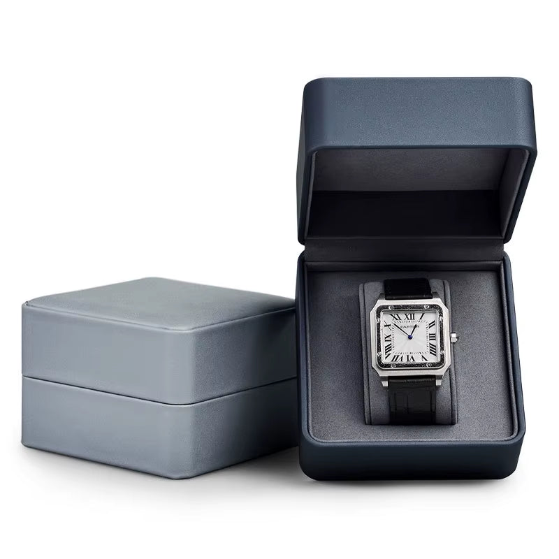 MISHITU Grids Watch Box PU Leather Watch Case Holder Organizer Storage Box for Quartz Watches Jewelry Boxes Display Best Gift