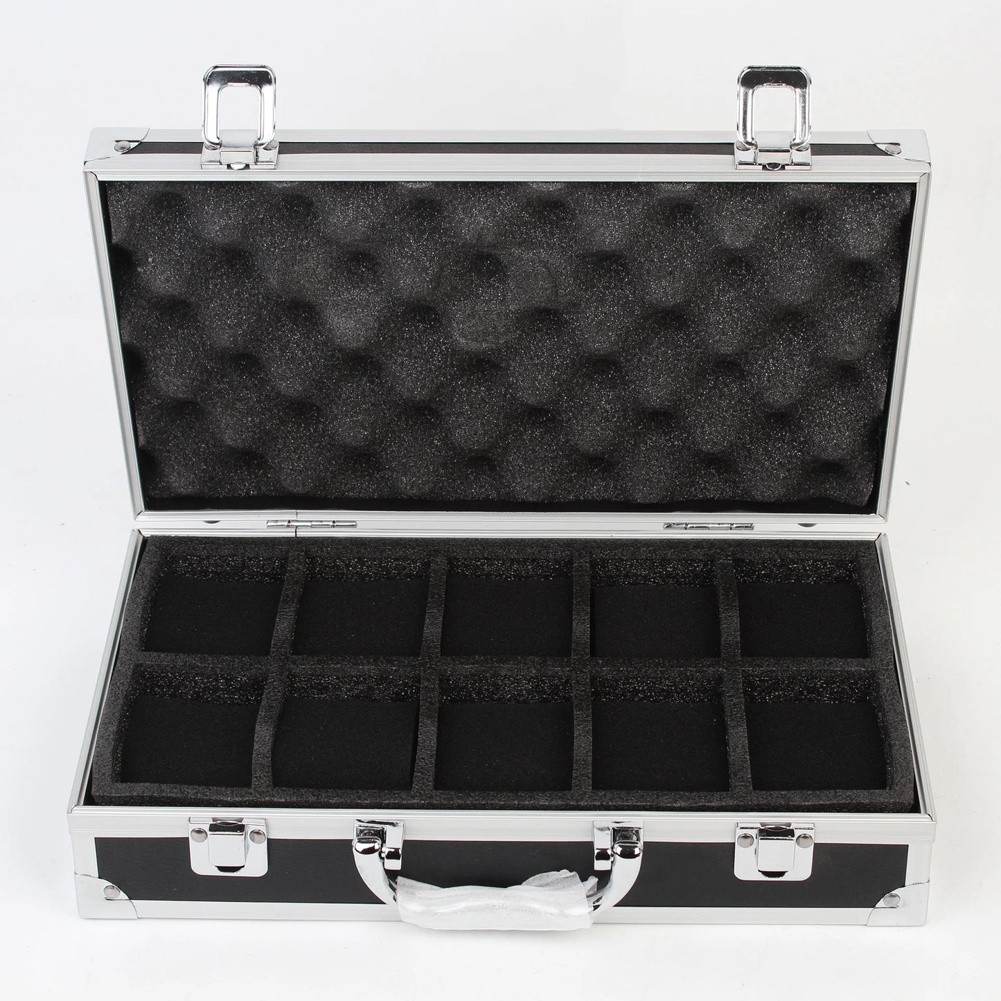 10/12/18 Grid Aluminum Alloy Black Watch Storage Box Jewelry Collection Box Portable Large Capacity Watch Box Quality Gift Box