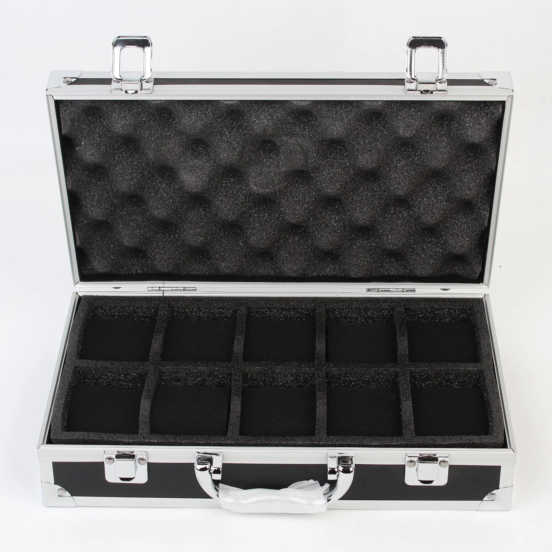 10/12/18 Grid Aluminum Alloy Black Watch Storage Box Jewelry Collection Box Portable Large Capacity Watch Box Quality Gift Box