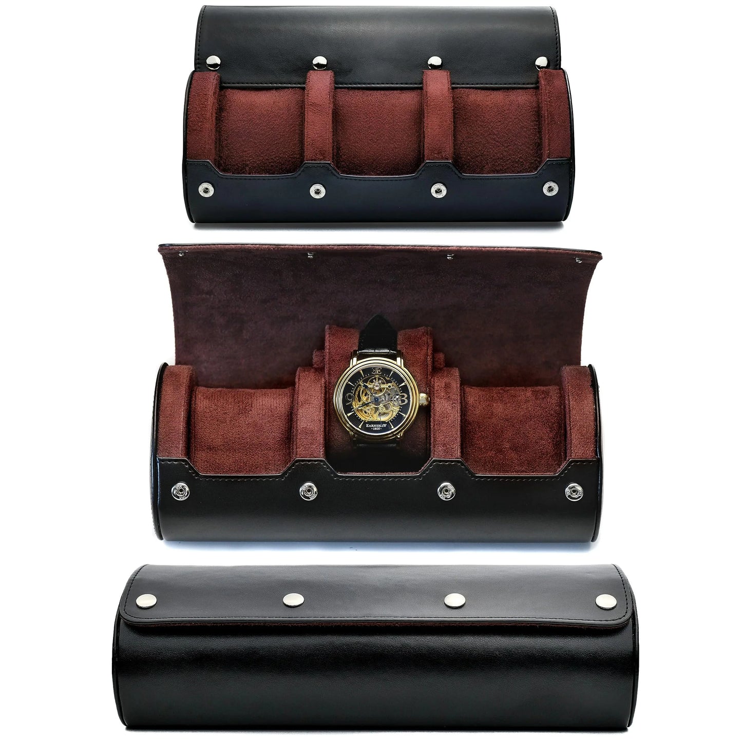 Watch Travel Case ,3/6 Slot Watch Roll Travel Case Organizer Display - PU Leather Watch Case - Watch Organizer for Men & Women