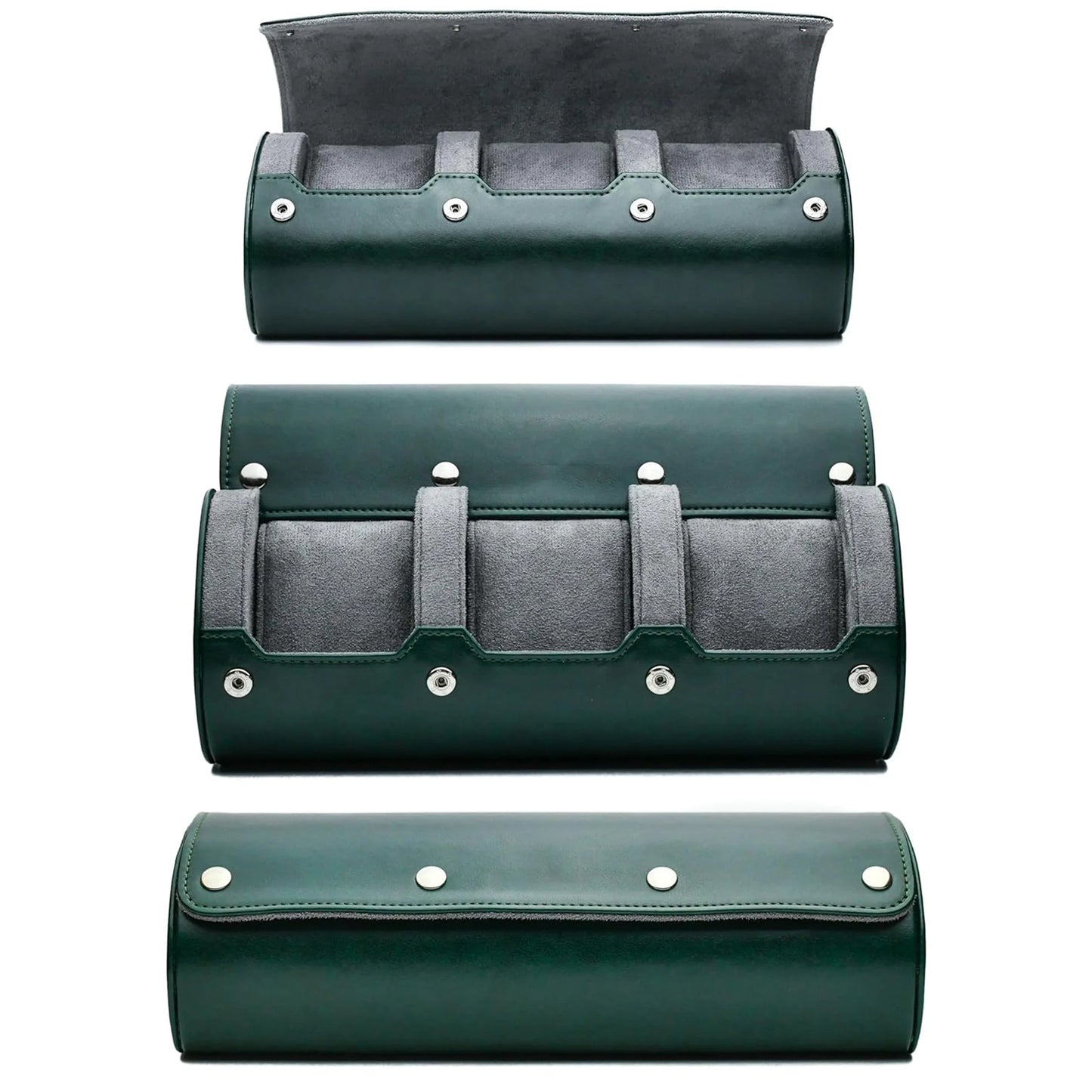 Watch Travel Case ,3/6 Slot Watch Roll Travel Case Organizer Display - PU Leather Watch Case - Watch Organizer for Men & Women