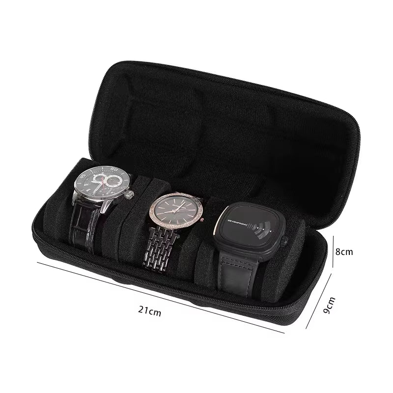 Watch Box Organizer for Men or Women，Watch Travel Case Portable Storage Watch Display Holder for Wristwatches and Smart Watches