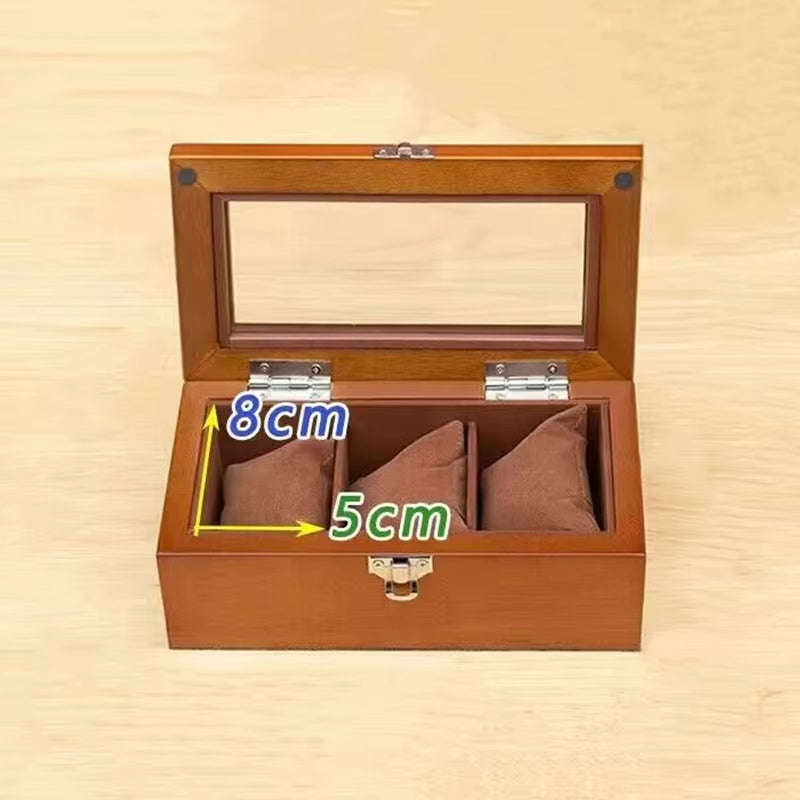 New Wood Watch Box Organizer with Glass Window Wooden Watch Display Luxury Watch Case Storage Box Watch Holder for Men