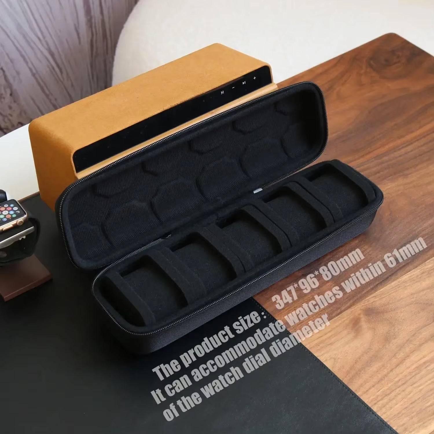 Watch Box Organizer for Men or Women，Watch Travel Case Portable Storage Watch Display Holder for Wristwatches and Smart Watches