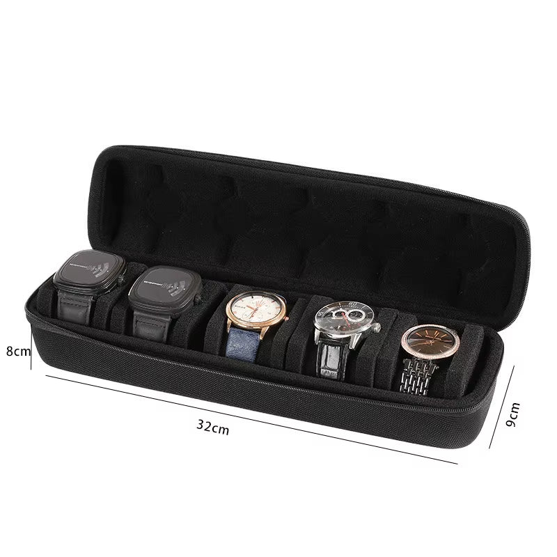 Watch Box Organizer for Men or Women，Watch Travel Case Portable Storage Watch Display Holder for Wristwatches and Smart Watches