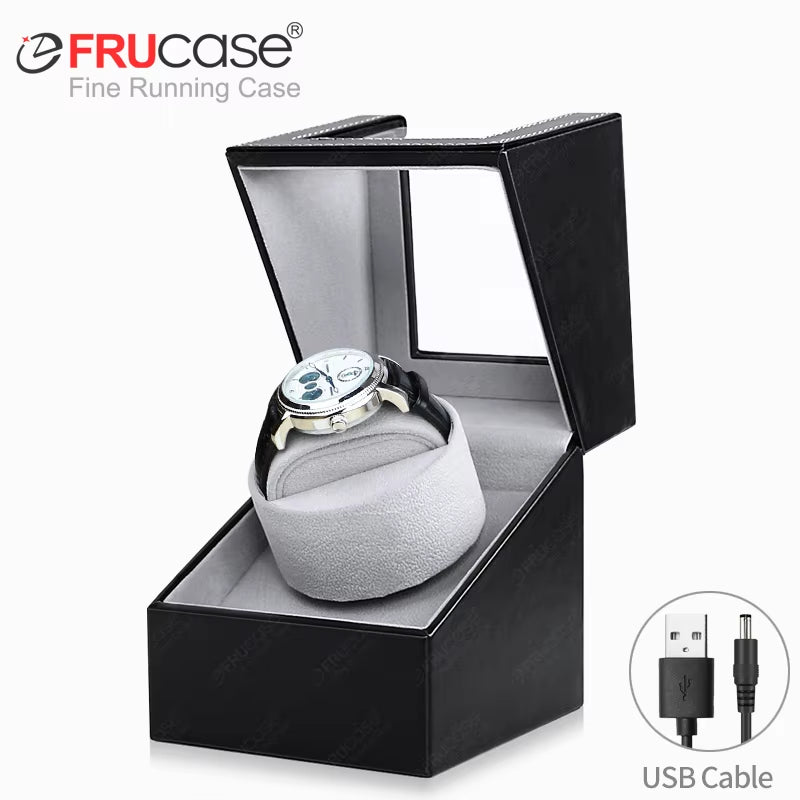 [2 Rotation Modes]  PU Watch Winder for Automatic Watches Watch Box 1-0 / 2-0