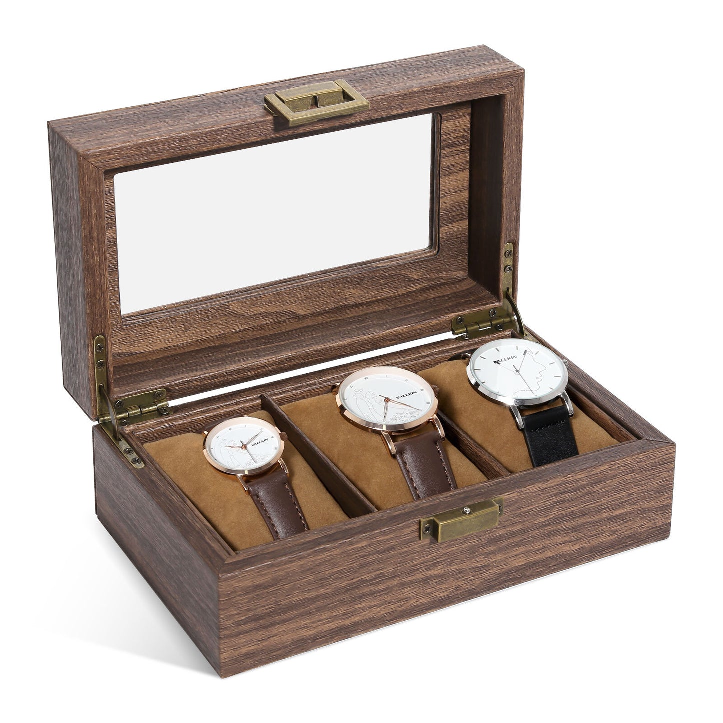 3-12 Grids Wooden Watch Box Jewellry Display Storage Organiser Case Gift for Men