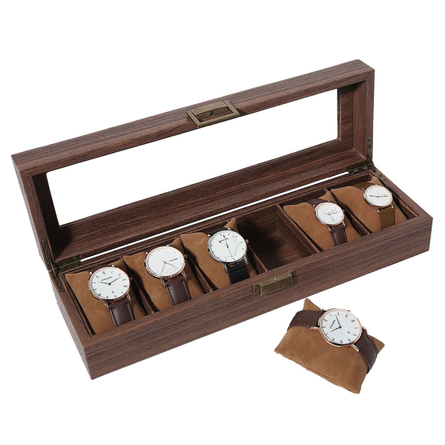 3-12 Grids Wooden Watch Box Jewellry Display Storage Organiser Case Gift for Men